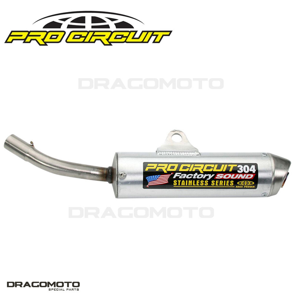 Silencieux Pro Circuit 304 YAMAHA YZ 80 LW 1994-2001 en aluminium brossé haut de gamme