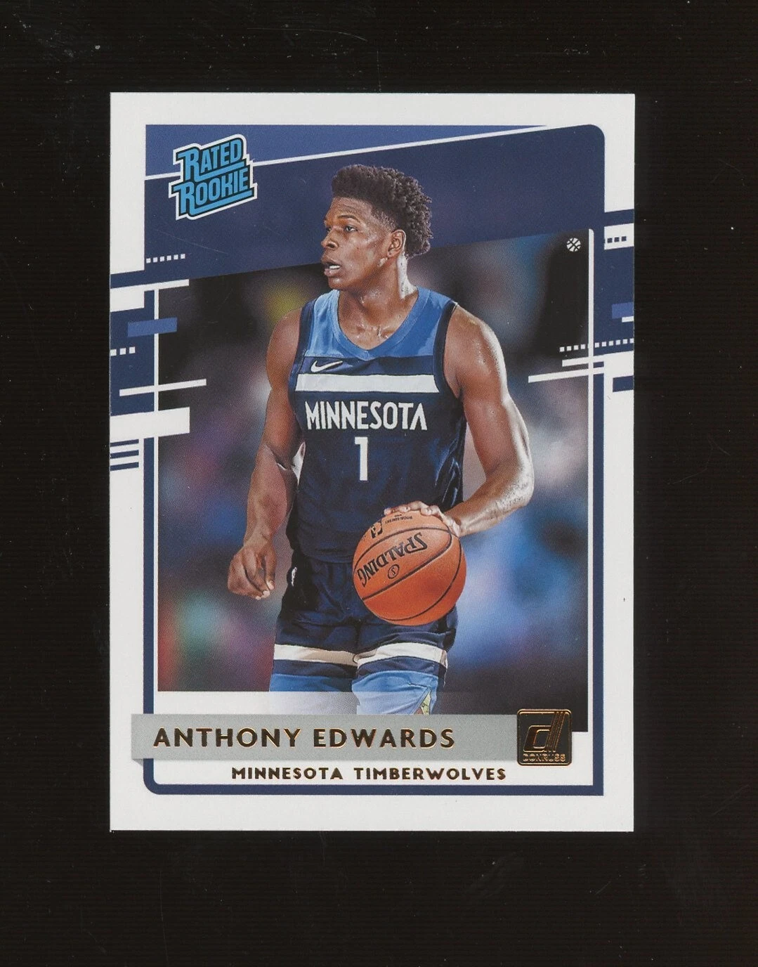 2020-21 Panini Donruss #201 Anthony Edwards Timberwolves RC Rated Rookie