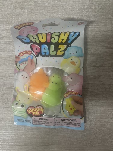 Paquete de 2 juguetes suaves calmantes para aliviar el estrés para apretar animales surtidos Squishy Palz 4+ - Imagen 3 de 7