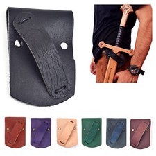 Adjustable Right-Handed Sword Frog Rawhide Leather Axe Holder for Medieval Gear