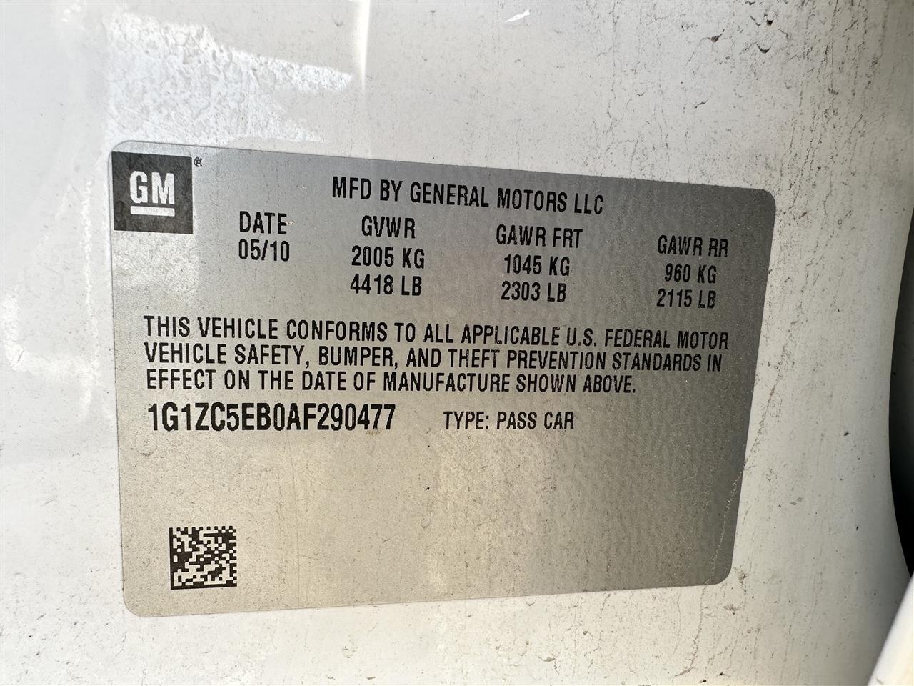 Used Speedometer Gauge fits: 2010 Chevrolet Malibu cluster MPH fleet Grade A