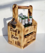 Personalised Beer Caddy with Bottle Opener Birthday Father's Day Gift Best Man C