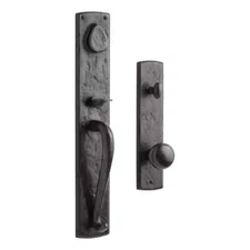 Signature Hardware BULLOCK ENTRANCE DOOR SET WITH ROUND KNOB W/SPRING ASSISTANCE