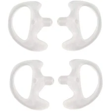 Earmold Earbud for Two-Way Radio Air Acoustic Coil Tube Audio K (2 Pairs,Medium)