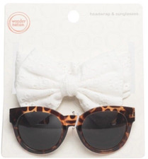 WONDER NATION Girl's head wrap and sunglasses age 3