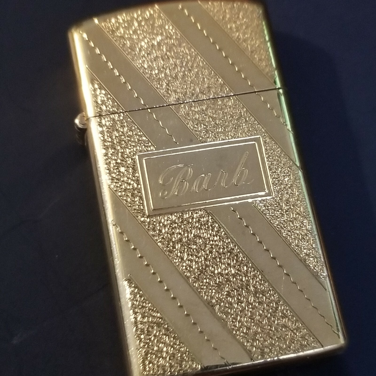 Womens Gold Engraved Barb Shiney Stripes Little Nice Bradfor