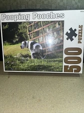 Pooping Pooches Gag Gift Jigsaw Puzzle