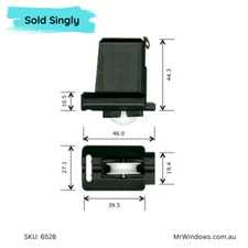 Screen rollers-SKU#6528 - suits Bradnams, Statement sliding doors - Sold singly
