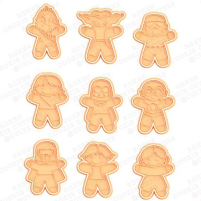 Formina tagliabiscotti Gingerbread di Natale set di cookie cutter STar wars