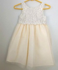 Janie  Jack Grand Entrance Spcl Occasion Dress Girl Sz6 Wedding Lace Bodice New