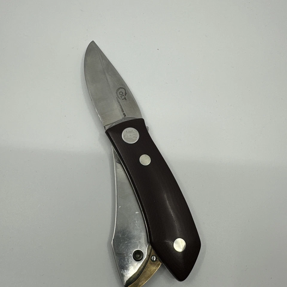 Navaja Antigua Colt Hartford CT – Hoja Drop Point, Mango Micarta - Image 4 of 4