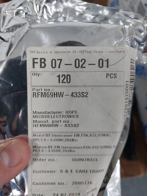 Hope RF RFM69HW-433S2