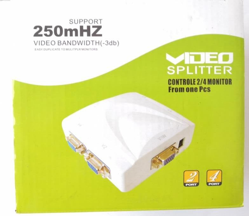 250MHZ 4 Port VGA Video Splitter Box 1 PC to 4 LCD CRT Monitor Adapter 1920*1440 - 第 3/5 張圖片