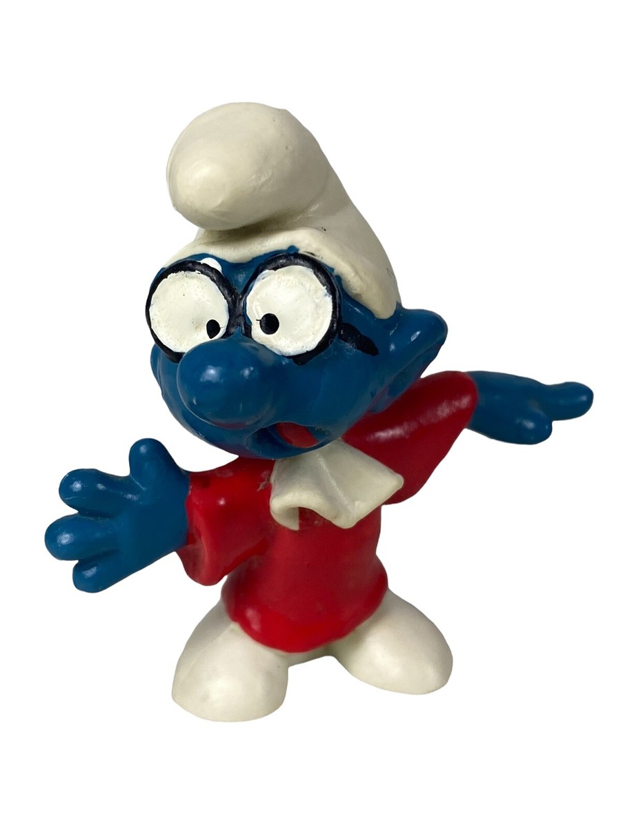 Vintage Smurfs 70's Judge Brainy Smurf 20016 Toy Figurine Figure