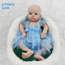 18'' Full Body Silicone Reborn Baby Girl Floppy Silicone Doll Kids Gift