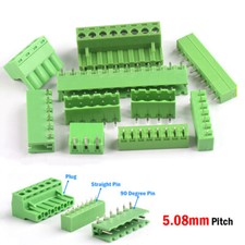 KF2EDG PCB Terminal Block Connector 5.08mm Pitch 2/3/4/5/6/7/8/9/10/12 Pin