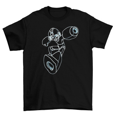 Mega Man Tron T-Shirt Unisex Adult Funny Sizes NES Quickman Video Game Neon New