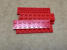 LEGO Parts - Red Plate 2 x 8 - No 3034 - QTY 5