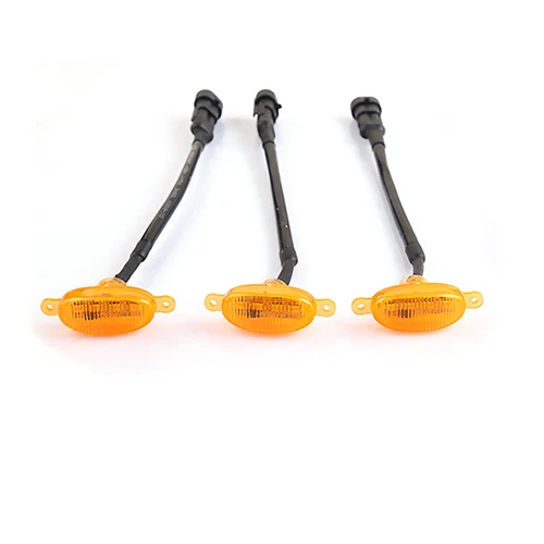 For Dodge Ram 1500 2500 3500 LED Front Grille Grill Running Lights Amber 3PCS - Picture 12 of 12