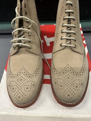 NEW GRENSON SHARP BROGUE WINTIP BROWN BOOTS SIZE USA 10.5