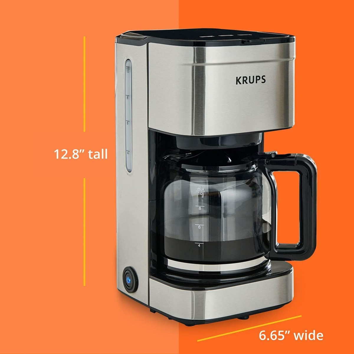 Krups Simply Brew Stainless Steel Drip Coffee Maker 10-Cup
