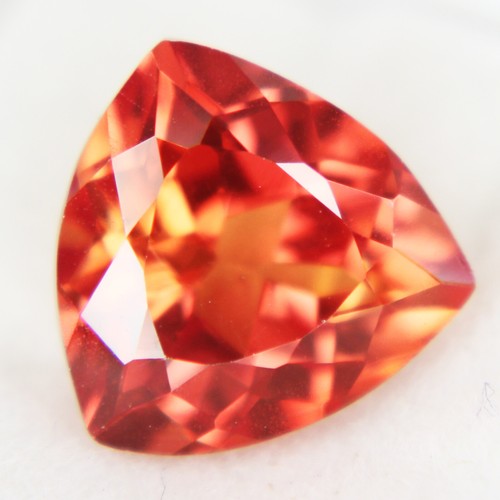 8 Ct+ Certified Spessartite Garnet Brilliant Trillion Cut Orange Loose Gemstone - Picture 4 of 6