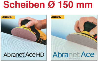 Mirka Abranet Ace / Abranet Ace HD Ø 150 mm- Schleifscheiben Schleifgitter