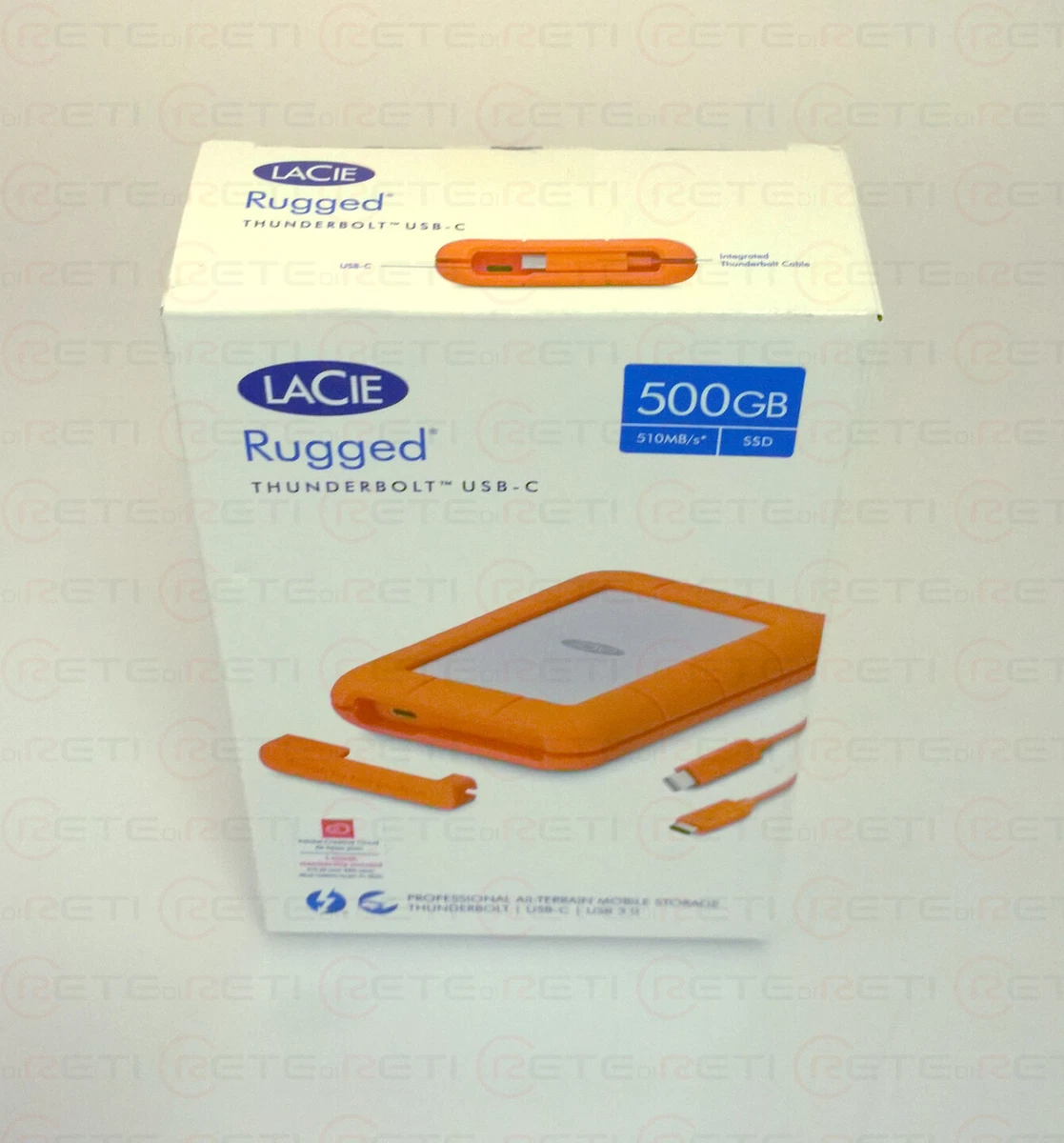 245 VAT LaCie STFS500400 500GB SATA SSD Rugged 1xThunderbolt 1xUSB C NEW SEALED