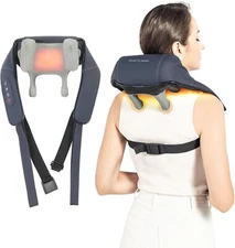 Neck and Shoulder Massager with Infrared, Shiatsu Back Massager for Pain Relief