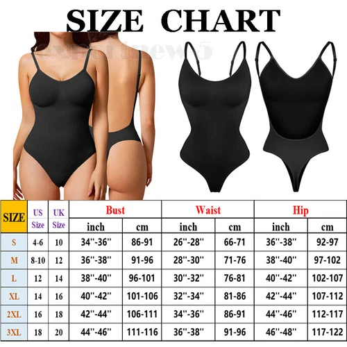 Slim Shapewear Bodysuit Women Tummy Control Snatched Racerback Full Body Shaper - Picture 19 of 27