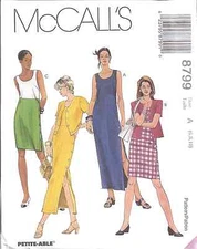 8799 Vintage McCalls Sewing Pattern Misses Dress Jacket UNCUT OOP Casual Summer