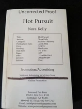 Uncorrected Proof - Hot Pursuit by Nora Kelly 2002 PB ARC 