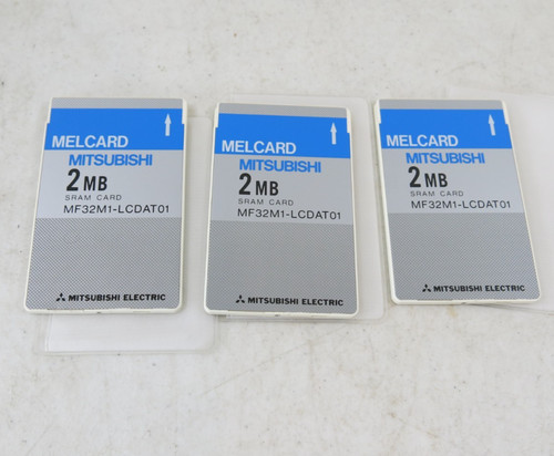 2MB SRAM PCMCIA Memory Card  Mitsubishi Melcard MF31M1-LCDAT01, Lot of 3