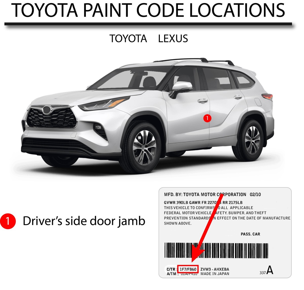 Automotive Paint for Toyota 8V3, Lapis Lazuli/Deep Sea | eBay