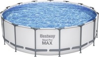 Bestway Steel Pro MAX Frame Pool Komplett-Set Mit Filterpumpe Ø 457 X 122 Cm,