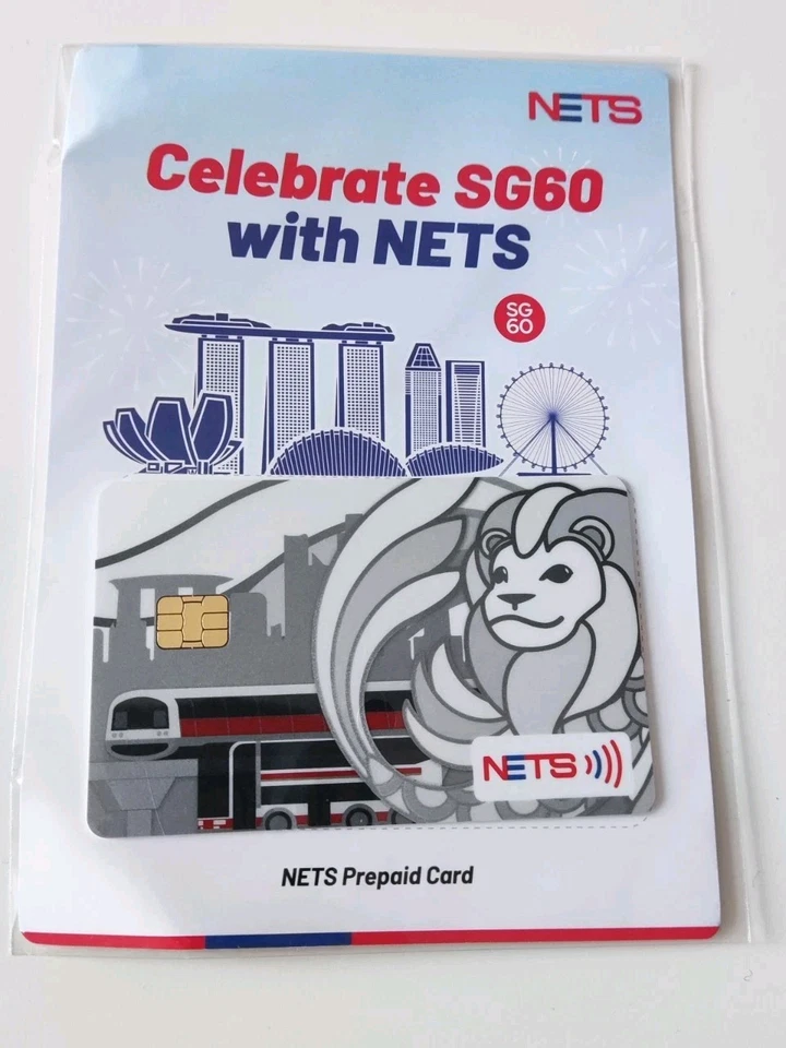 Singapur NETS Prepaid Kundenkarte SG60 Limited Edition Öfentlicher Nahverkehr