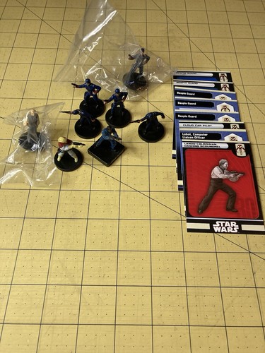 Star Wars Miniatures Bespin Lot 2 - Lando Calrissian, Lobot, Bespin Guards