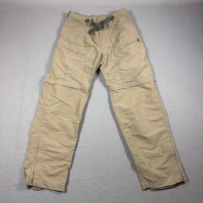 The North Face Convertible Hiking Pants Men 38 Regular Khaki Zip Off Outdoor