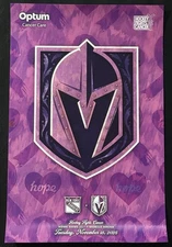 2025-26 VEGAS GOLDEN KNIGHTS HOME GAME #11 HFC GAME DAY POSTER  NOV. 18TH, 2025