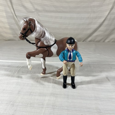 #ad 2000 Fisher Price Loving Family English Style Equestrian Rider amp; Horse Sounds A2 $26.99