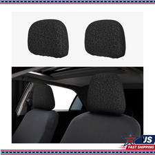 Leopard Cheetah Print Car Seat Headrest Covers Universal Size Soft Breathable 2