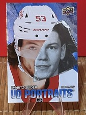 2025-26 Upper Deck Series 1 Moritz Seider UD Portraits P-19 Detroit Red Wings
