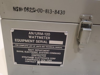 RARE US NAVY AN/URM-120 RF WATTMETER Complete w/ Manual and