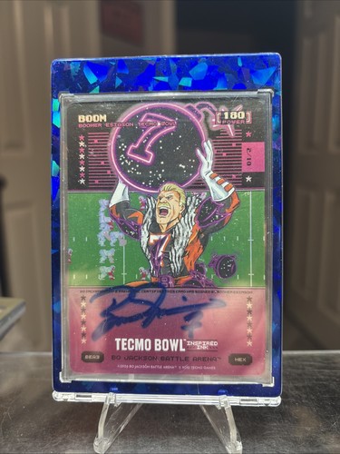 2026 Bo Jackson Battle Arena Tecmo Bowl BOOM Pink Hex On Card Auto 2/10 Boomer