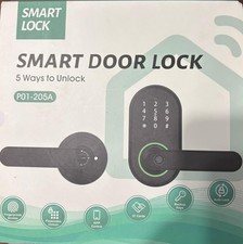 Smart Fingerprint Door Lock with Keypad and App Control - Matte Black