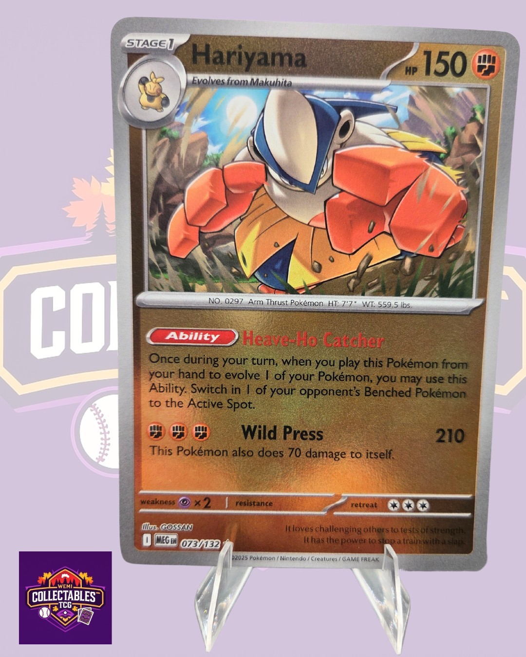 Hariyama 073/132 Me01: Mega Evolution Reverse Holo Pokemon TCG NM