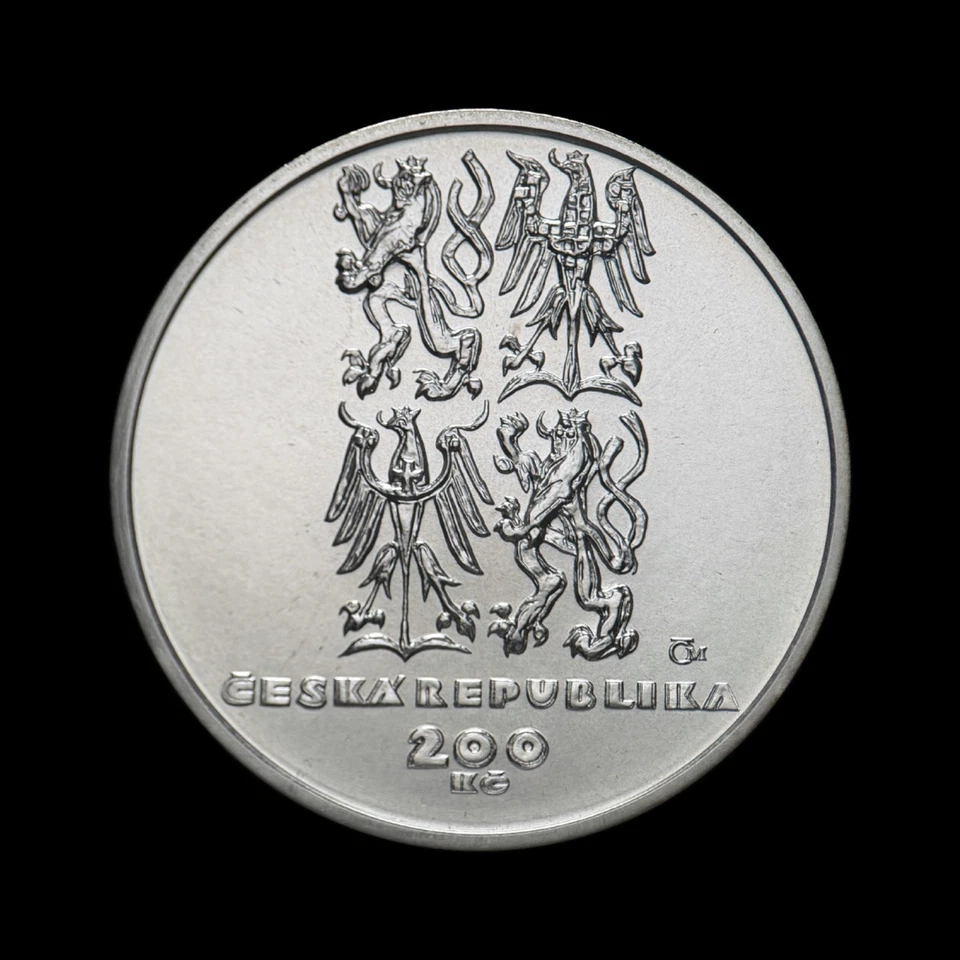 CZECH REPUBLIC. 1999, 200 Korun, Silver - Foundation of NATO, Nort 1 - Image 2 of 3