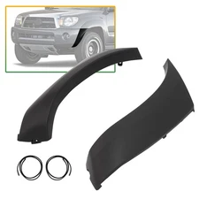 For Toyota Tacoma 2005-2011 2PCS Front Painted Black Bumper End Caps Cover