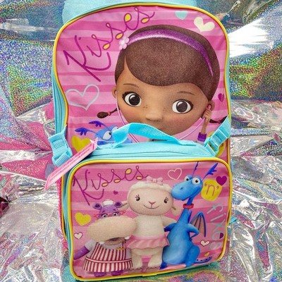 Disney 2013 Doc McStuffins pink and purple backpack brand new 15x12 Shimmery