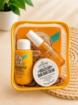 NEW Sol de Janeiro Travel Essentials Gift Set Bum Bum Cream Body Mist